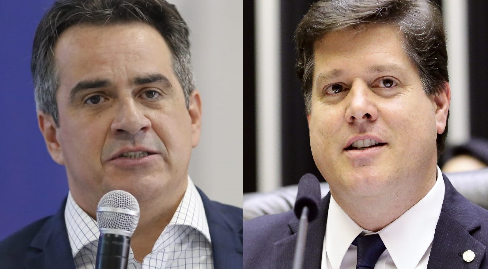 O senador do Piauí, Ciro Nogueira (Progressistas), e o candidato à presidência da Câmara, Baleia Rossi (MDB)