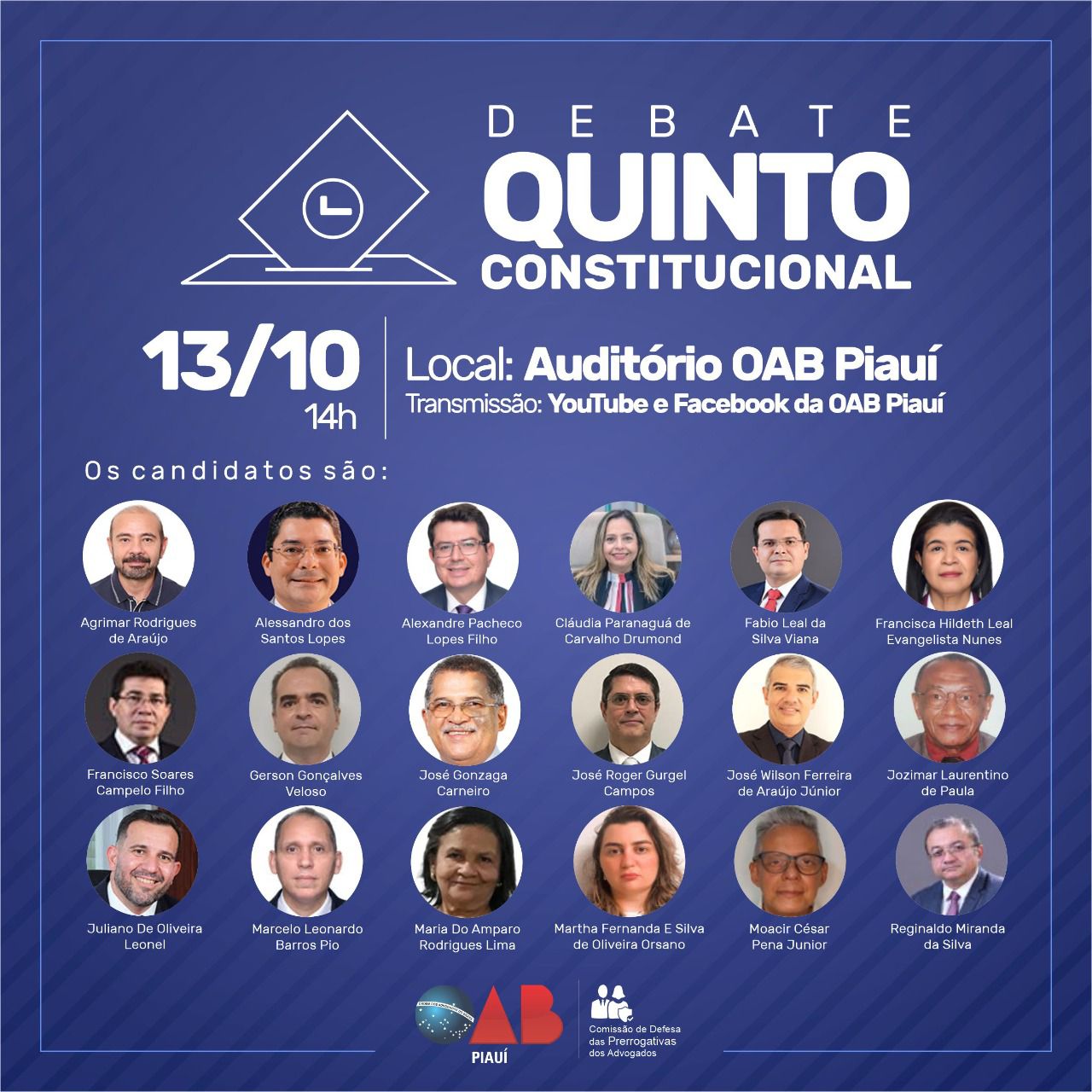 OAB Piauí promoverá debate