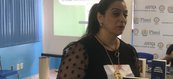 Pesquisadora Mônica Pinto Leimgruber durante palestra na ACADEPEN/PI