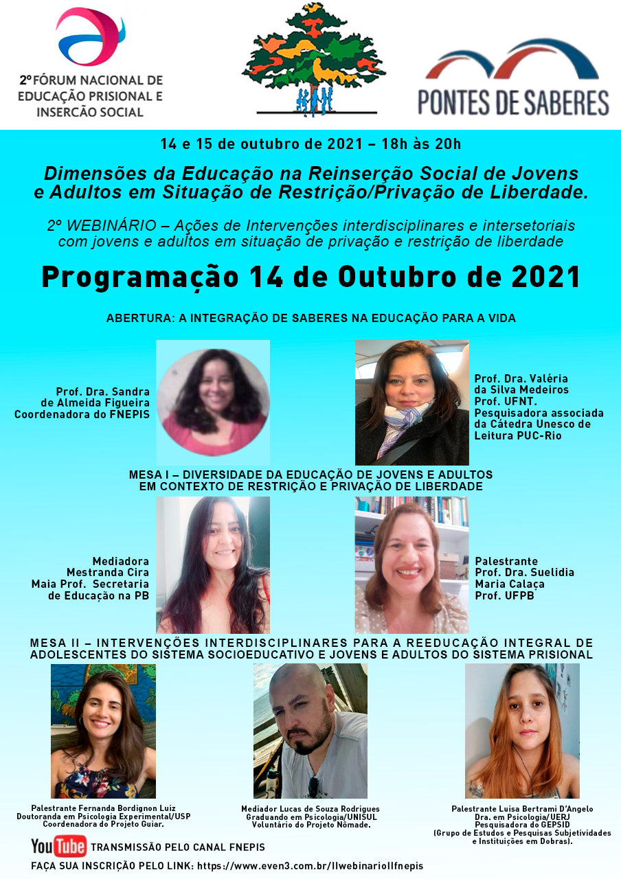 Programação do 2º Webinário