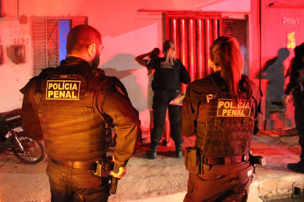 Operação da Polícia Penal fiscaliza cumprimento de medidadas cautelares diversas da prisão (Foto: Divulgação/Sejus) Operação da Polícia Penal fiscaliza cumprimento de medidadas cautelares diversas da prisão (Foto: Divulgação/Sejus)