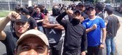 Policias penais durante manifestação