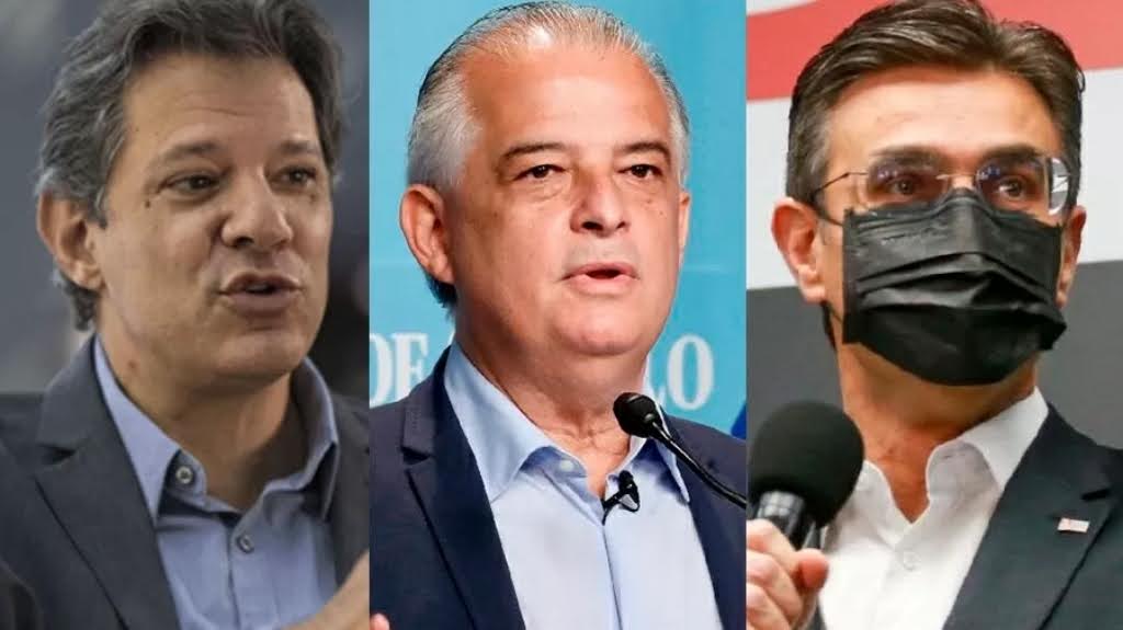 Haddad, França e Garcia são pré-candidatos à cadeira no Palácio dos Bandeirantes