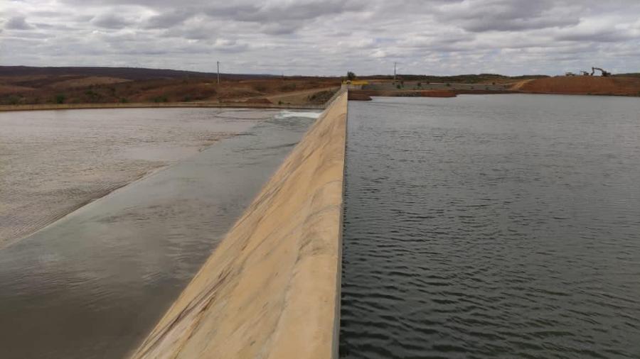 Barragem de Atalho, no município de Brejo Santo, sertão do Ceará