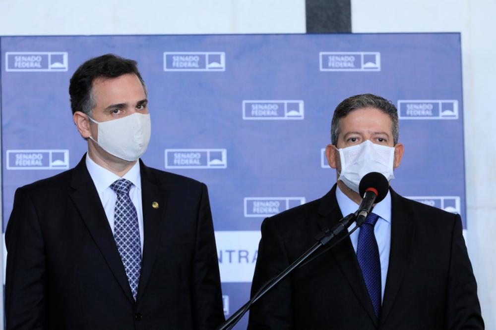 Os presidentes da Câmara e do Senado, Arthur Lira (Progressistas-AL) e Rodrigo Pacheco (DEM-MG)