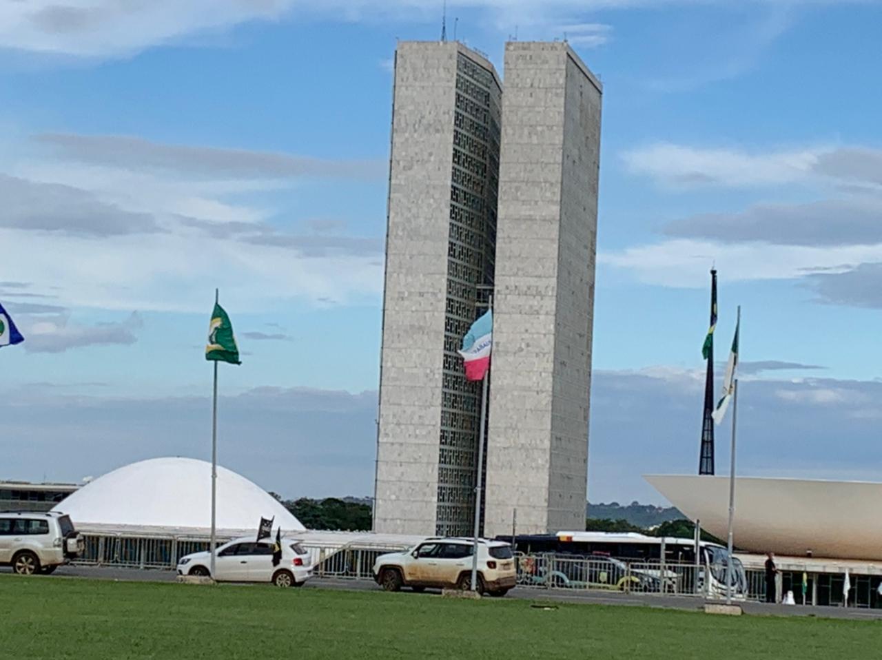 Congresso Nacional, onde as lideranças da manifestação se reuniram e falaram ao público presente