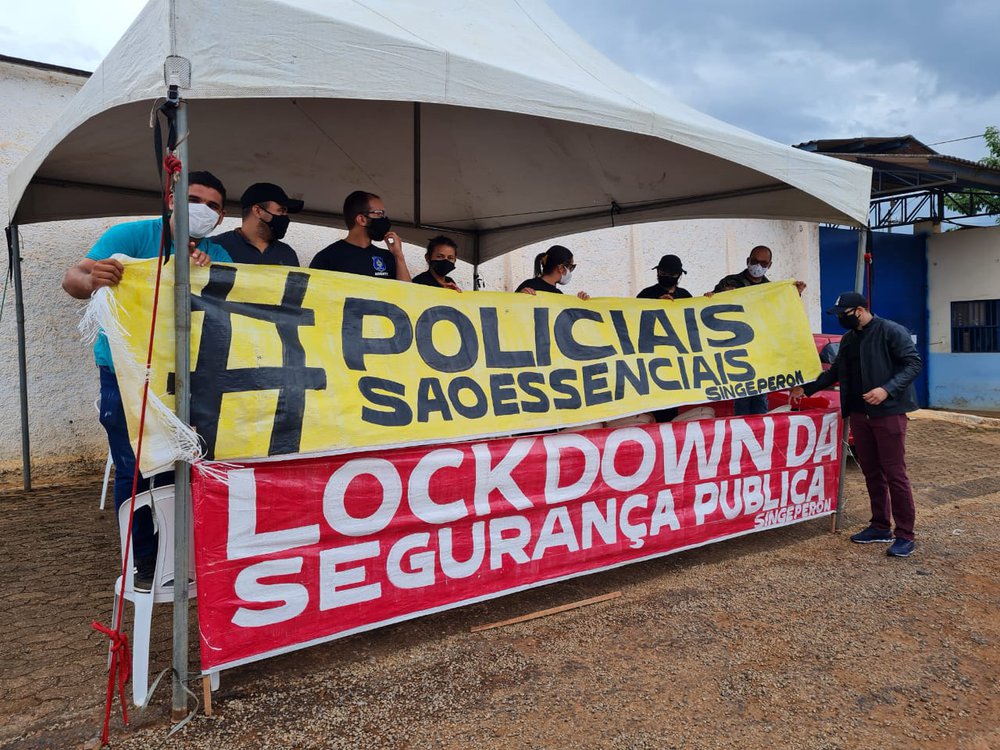 Lockdown da Segurança Pública, em Porto Velho (RO) (Foto: Divulgação/SINGEPERON) Lockdown da Segurança Pública, em Porto Velho (RO) (Foto: Divulgação/SINGEPERON)