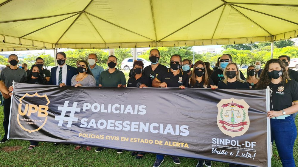 Lockdown das forças de Segurança Pública, em Brasília (DF) (Foto: Divulgação/SINPOL-DF) Lockdown das forças de Segurança Pública, em Brasília (DF) (Foto: Divulgação/SINPOL-DF)