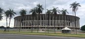 Registro do Estádio Mané Garrincha antes da concentração dos policiais