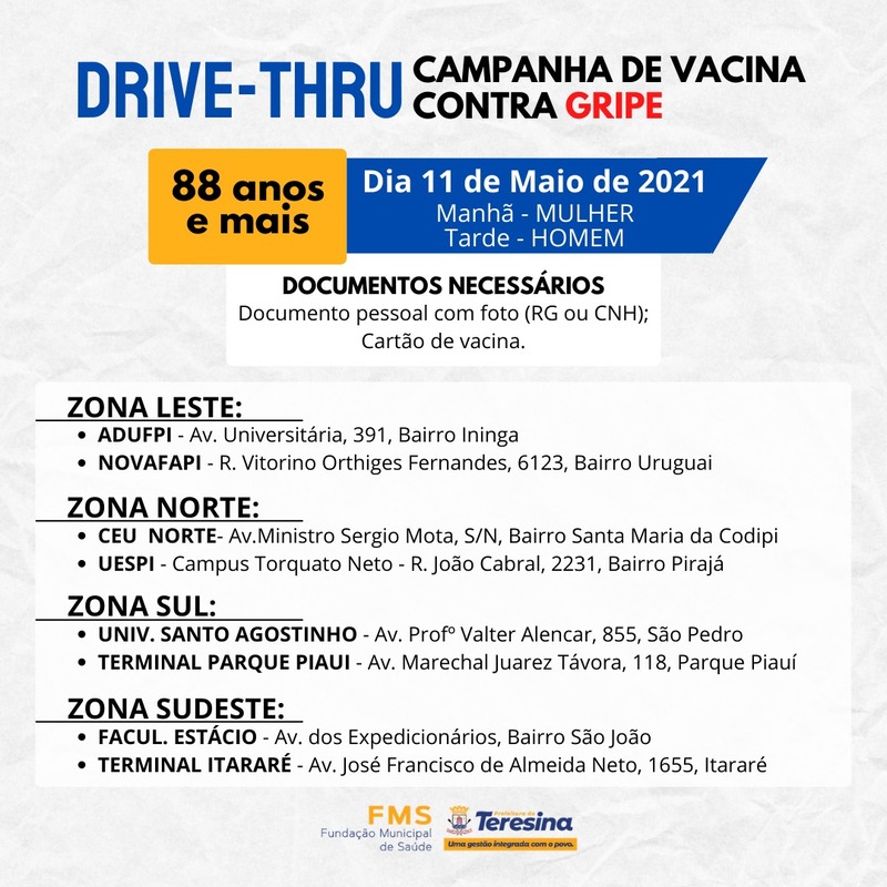 Campanha de vacinação contra a gripe