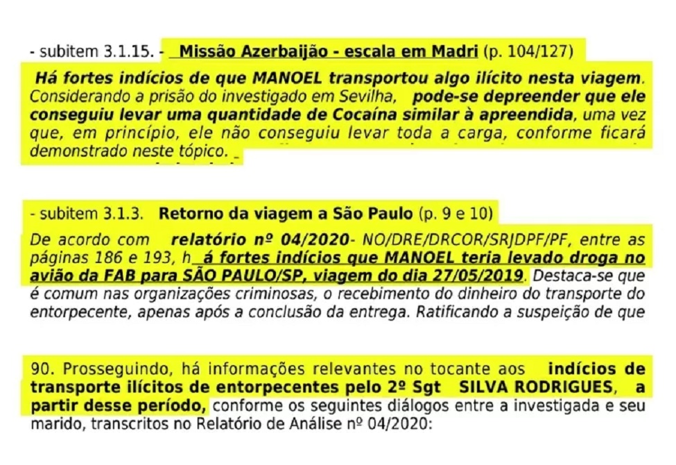 Continuação dos documentos que comprovam os delitos do sargento