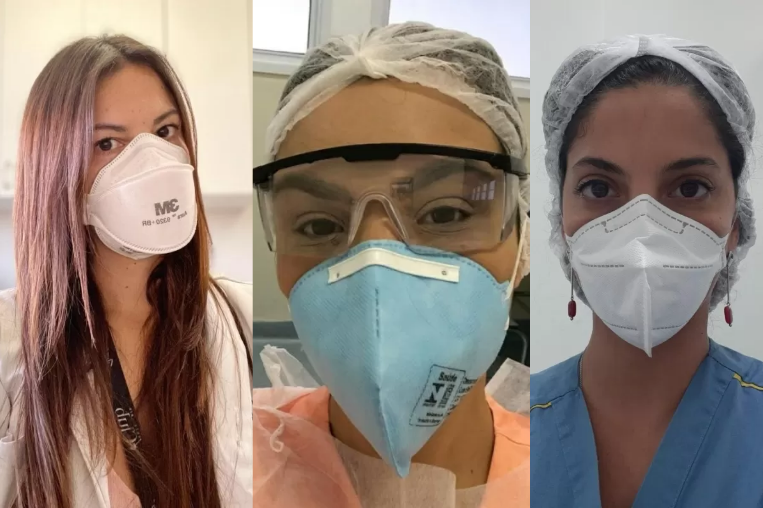 Luciana Araujo, Flávia Brito e Renata Diniz respectivamente