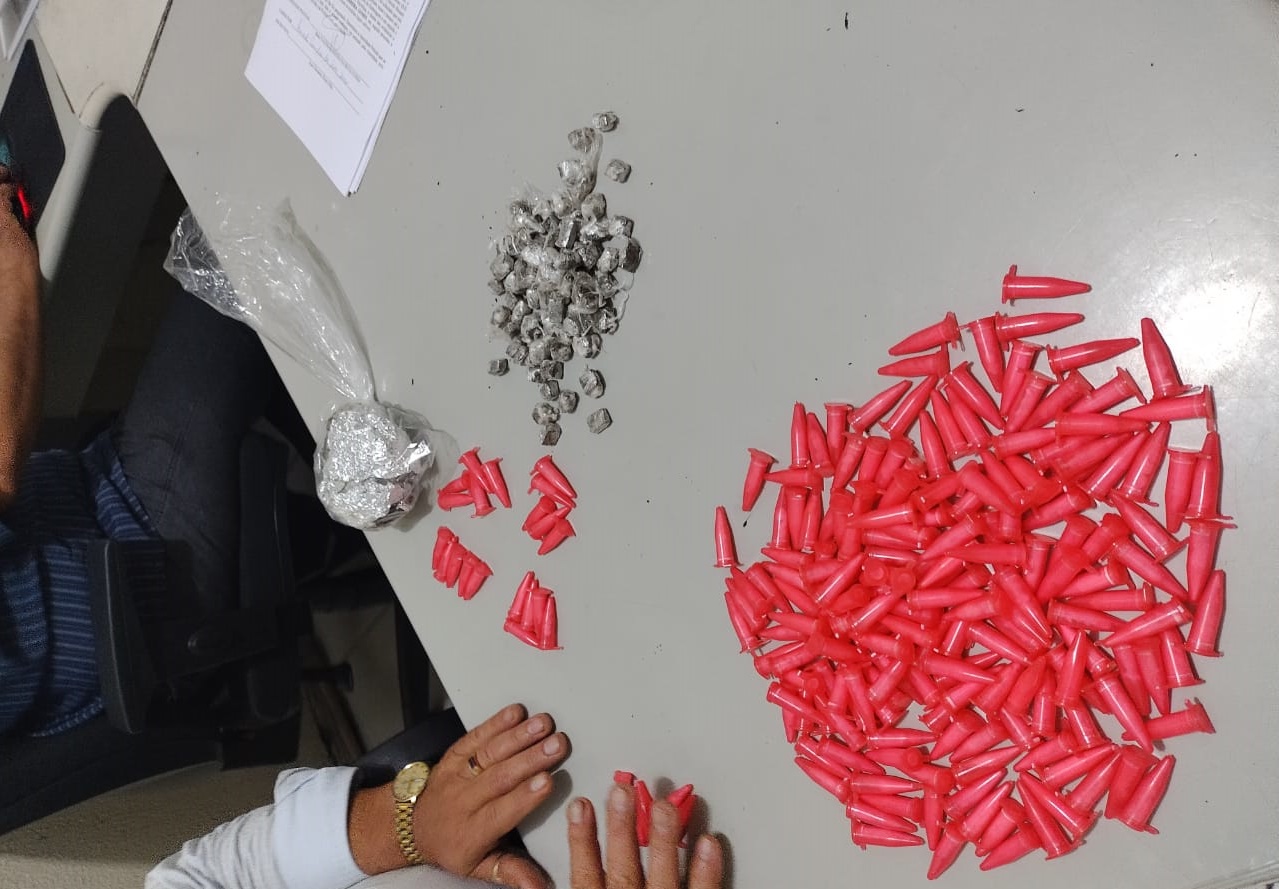 Objetos apreendidos pela PM-PI