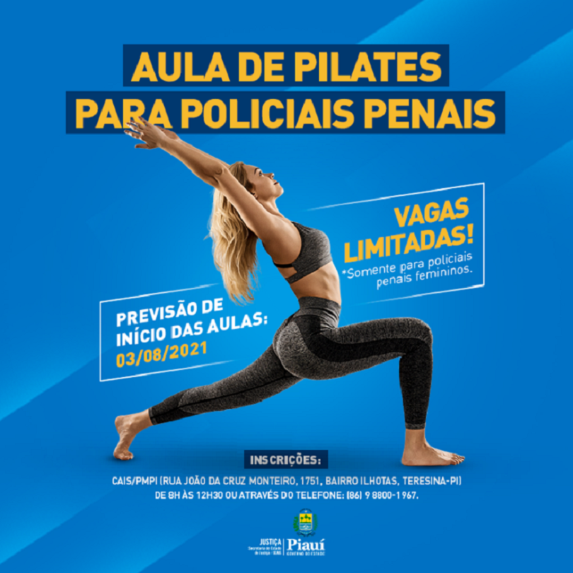 Aulas de pilates para policiais penais feminias