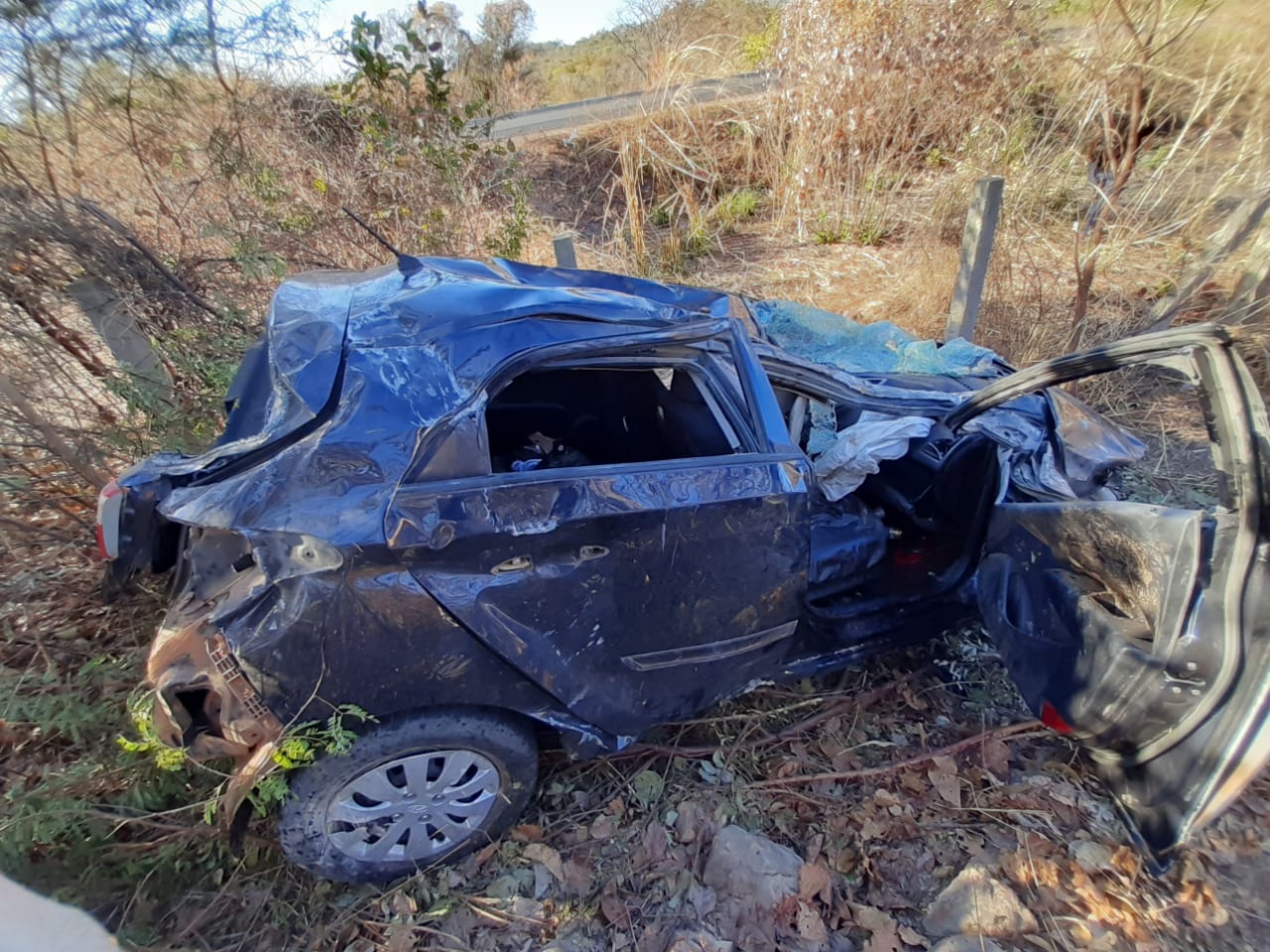 Destroços do carro