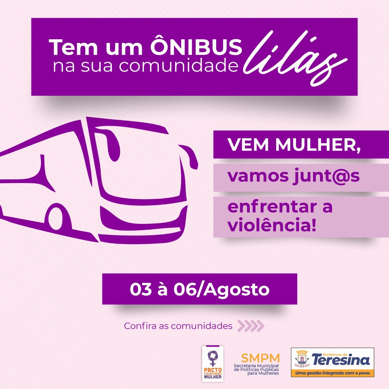 O projeto destina unidades móveis de atendimento à mulher em comunidades rurais com ações voltadas para o enfrentamento às violências em especial os serviços de justiça, saúde e assistência social