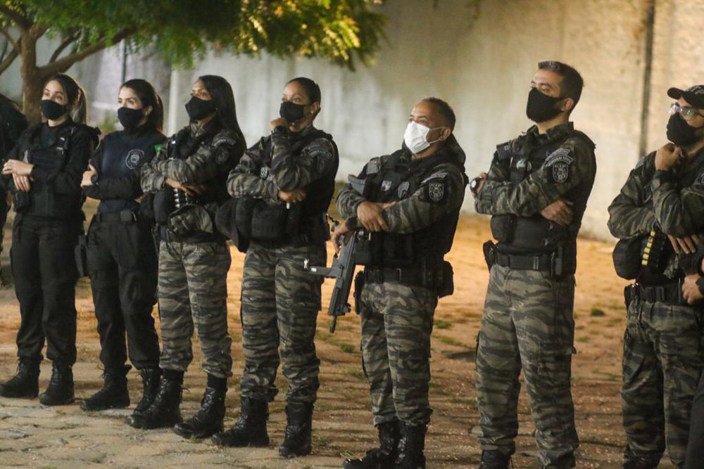 Policiais na operação Contraordem (Foto: Reprodução/WhatsApp) Policiais na operação Contraordem (Foto: Reprodução/WhatsApp)