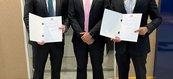 Os novos Conselheiros do CEJA, Caio César e Kayo Teles Coutinho e o Secretário Adjunto da Comissão de Direito Municipal da OAB-PI, Jardel Cardoso