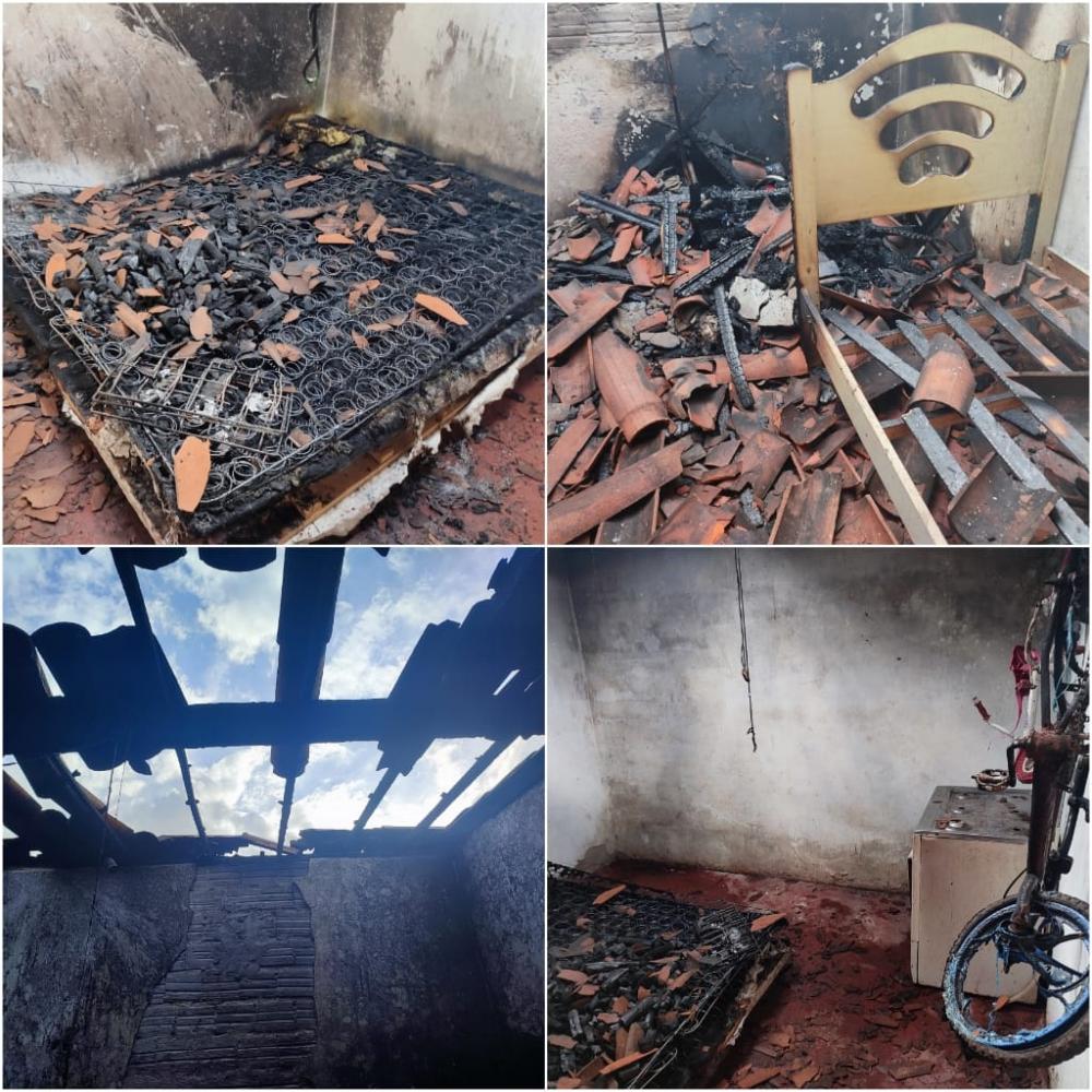 Mulher tem casa incendiada