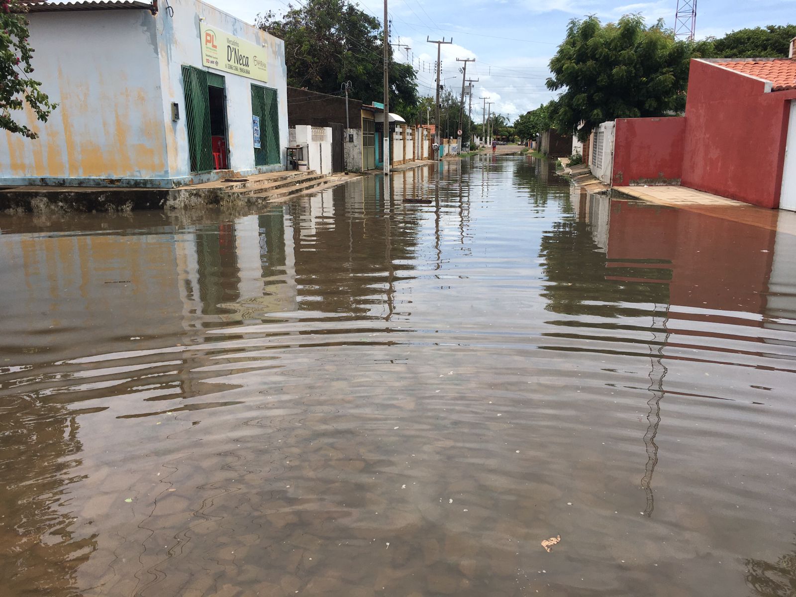 Situação de Luís Correia após chuvas
