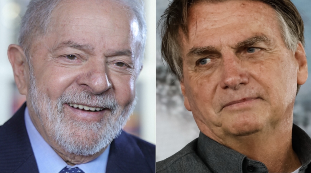 Pesquisas eleitorais apontam Lula (PT) liderando a disputa presidencial e Jair Bolsonaro (PL) em 2º lugar
