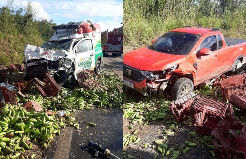 Acidente envolvendo ambulância na BR-316