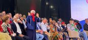 Regina Sousa durante lançamento da pré-candidatura de Lula em São Paulo