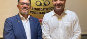 Jacinto Teles, presidente da AGEPPEN-BRASIL e o presidente eleito da FEBRAPOL, Paulo Rogério