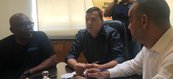 Gilson Barreto (SINDCOP-SP), Aldon Moreira (presidente do SINDPOL-DF) e Paulo Rogério presidente eleito da FEBRAPOL