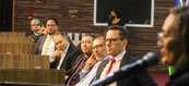 Secretário de Justiça, Carlos Edilson, secretário de Governo, Antônio Neto, diretor da Acadepen, Itamar Burlamaqui, o presidente AGEPPEN-BRASIL, Jacinto Teles e presidente da Agepen-PI, Marcos Paulo