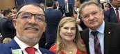 Jacinto Teles e o casal Lizete Nogueira e Merlong Solano, deputado federal (PT-PI)