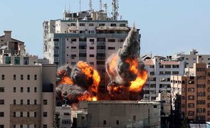 Bombardeios israelenses à Faixa de Gaza, dominada pelo Hamás