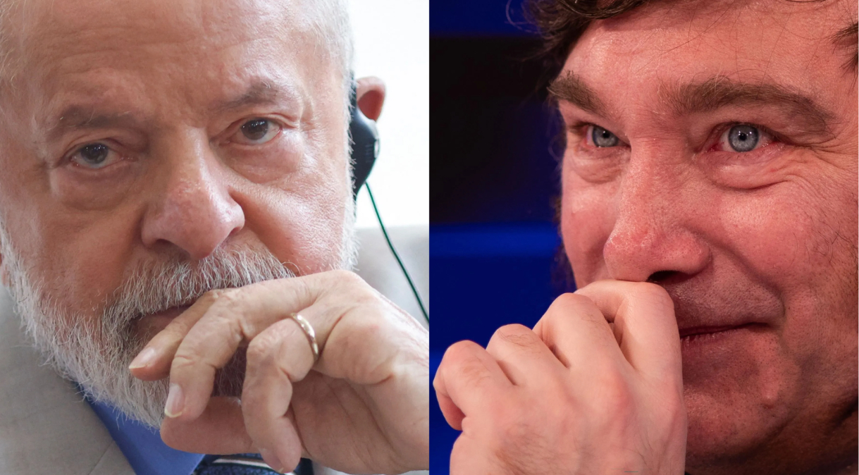 Lula e Milei estão em campos opostos das ideias políticas.