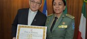 Pe. Carlos Sales e a Coronel PMPI, Elza Rodrigues