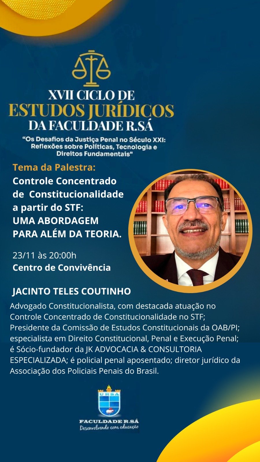 Apresentação do palestrante Jacinto Teles