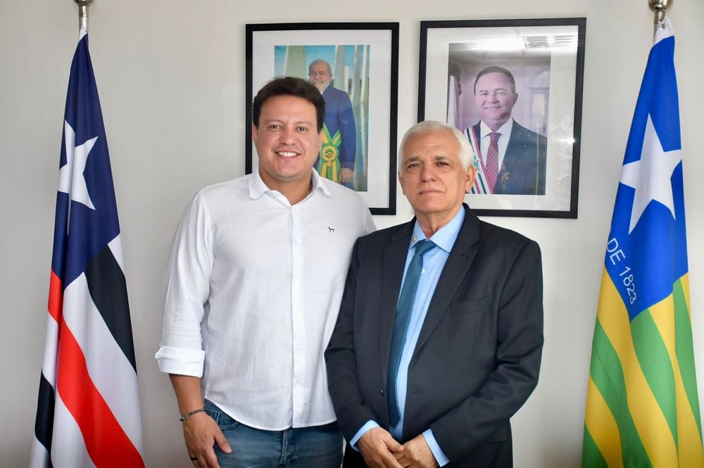 Vice-governador do Maranhão, Felipe Camarão, e Themístocles Filho, governador em exercício do Piauí.