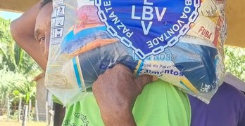 Cestas básicas da LBV estão sendo distribuídas com objetivo político