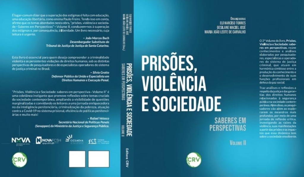 Frente e verso do livro "Prisões, Violência e Sociedade: Saberes em perspectivas".