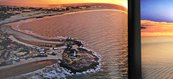 Foto da foto aérea de André Pessoa, da Praia Pedra do Sal, em Parnaíba no Piauí