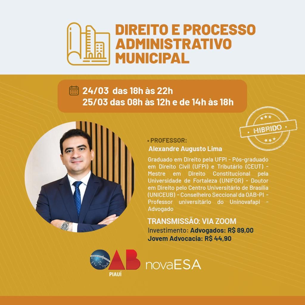 Curso a ser ministrado na ESA