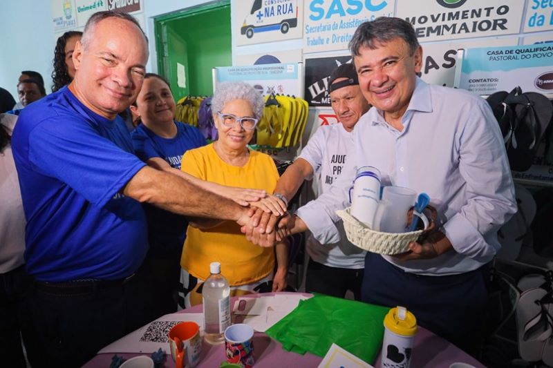 Pe. João Paulo, Regina Sousa e Wellington Dias