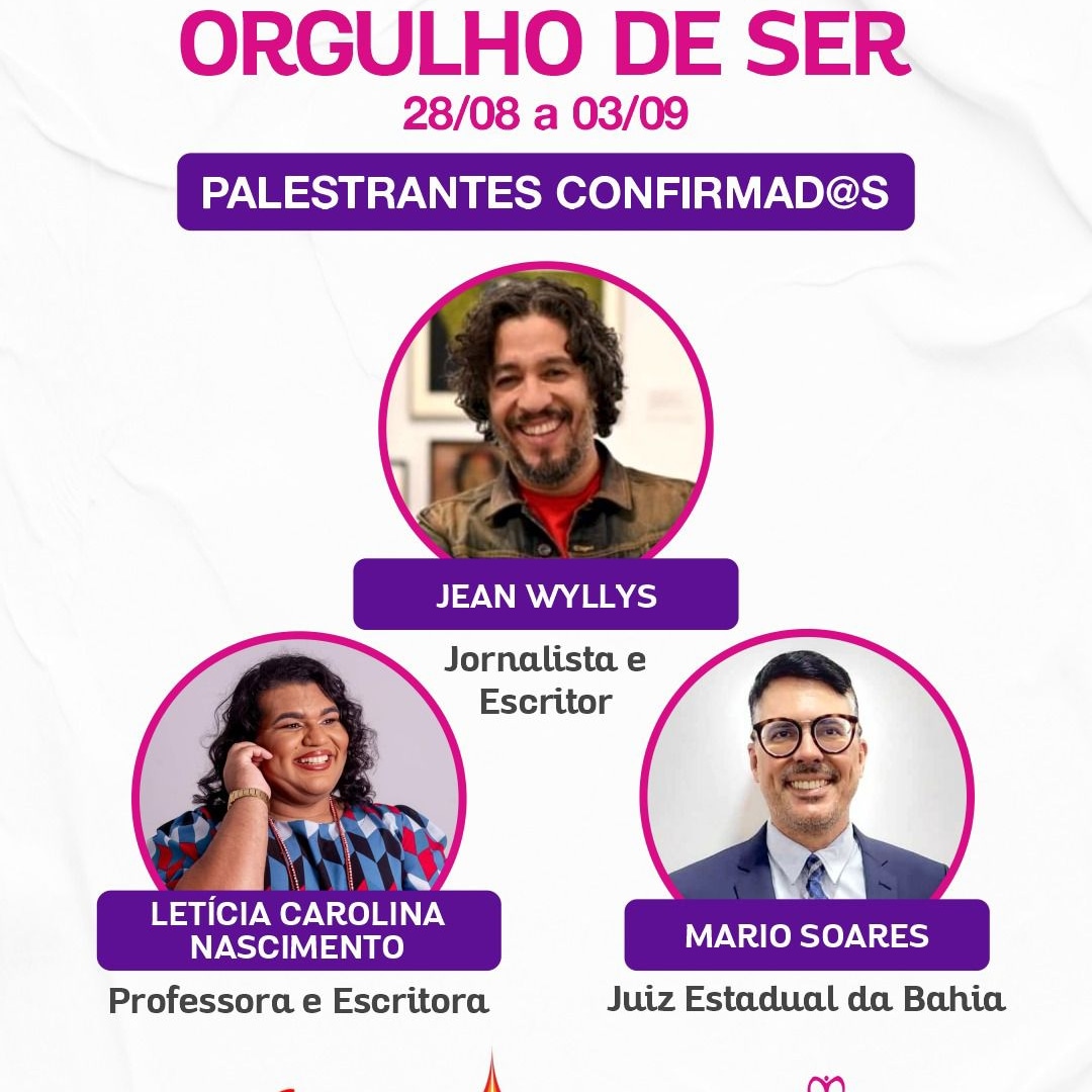 Jean Wyllys e Márcia Tiburi irão palestrar no próximo dia 31 de Agosto, na 17° Semana do Orgulho de Ser.