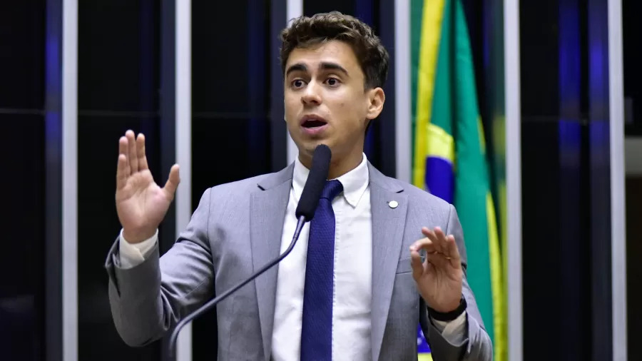 O deputado Nikolas Ferreira (PL-MG), alvo da AGU.