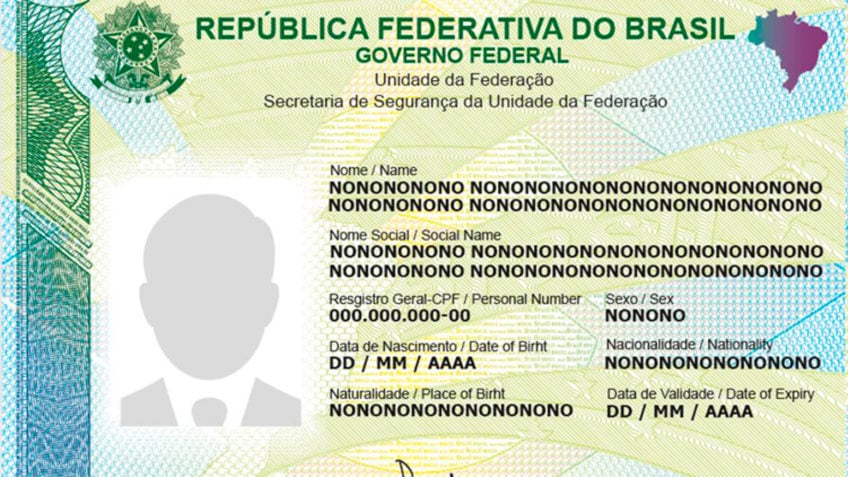 Carteira Nacional de identidade versão cartão.