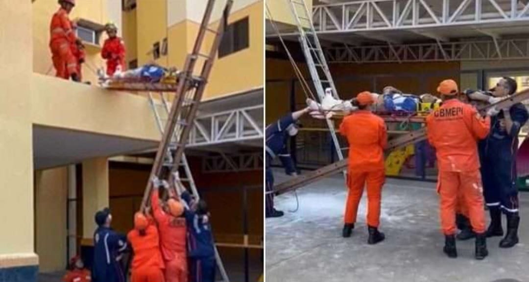Pintor cai do 4º andar de prédio na zona Sul de Teresina