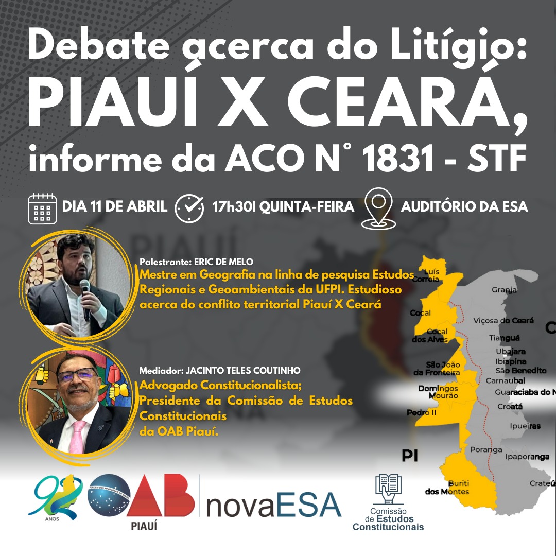 Banner de divulgação do debate acerca do litígio