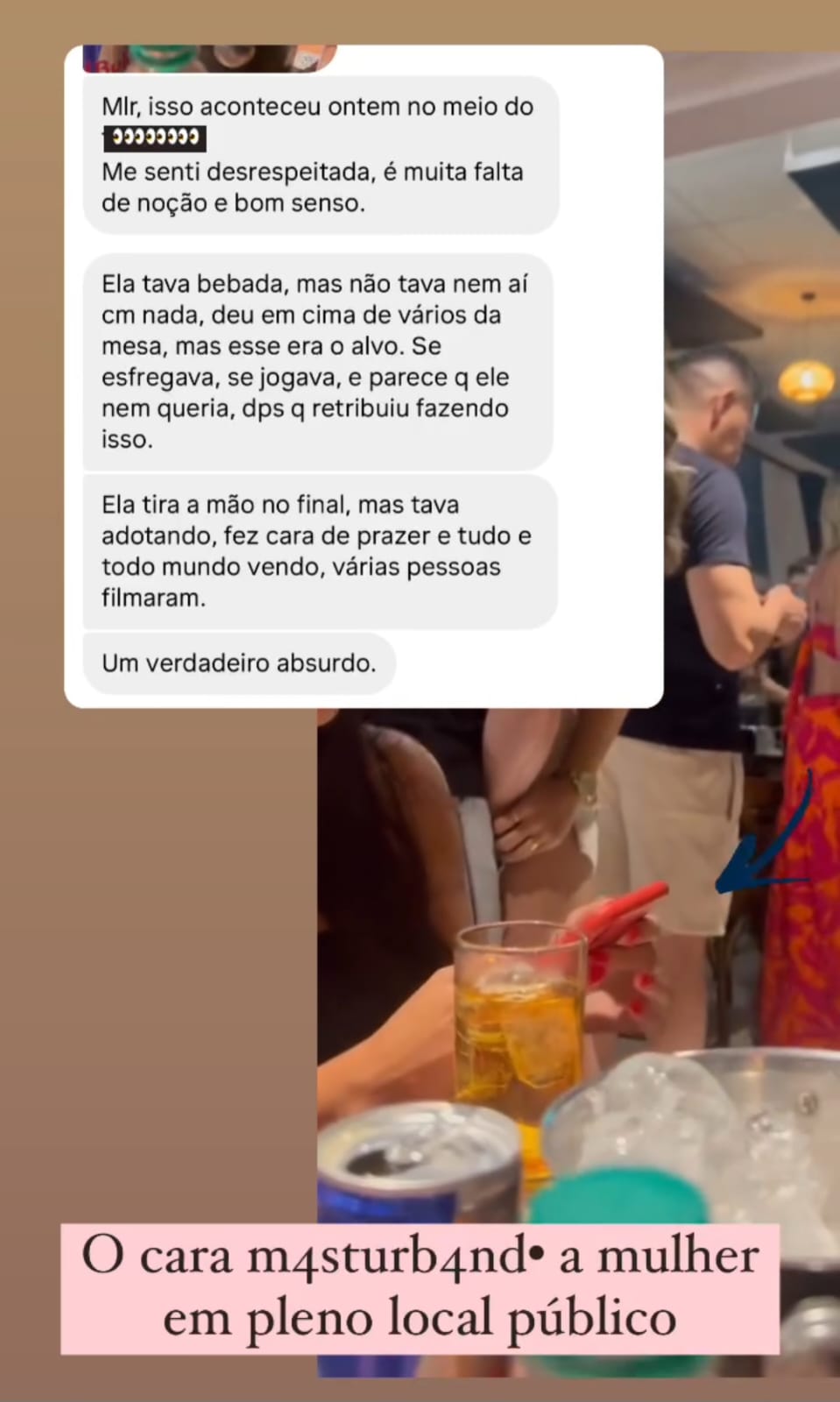 Homem é flagrado masturbando mulher embriagada em restaurante famoso em Teresina (PI)