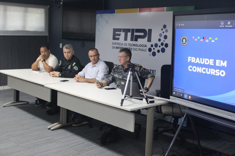 Reunião de orientação técnica com o Centro Integrado de Inteligência de Segurança Pública do Nordeste, no auditório da Empresa de Tecnologia da Informação do Piauí (Etipi)