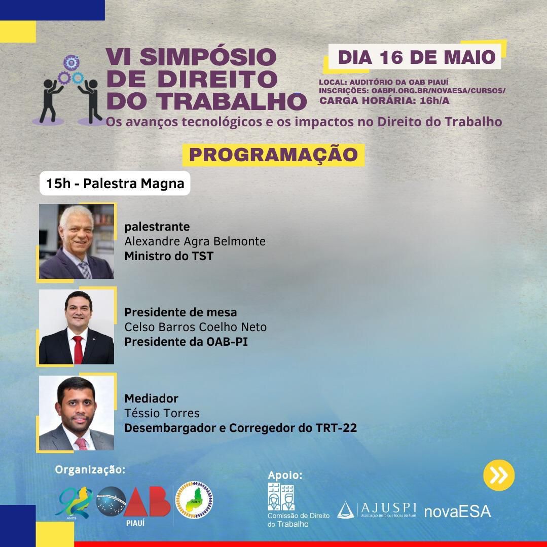 VI Simpósio de Direito do Trabalho na OAB-PI