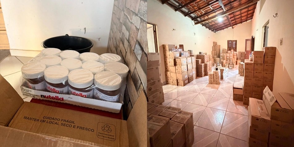 Mercadorias apreendidas pela polícia